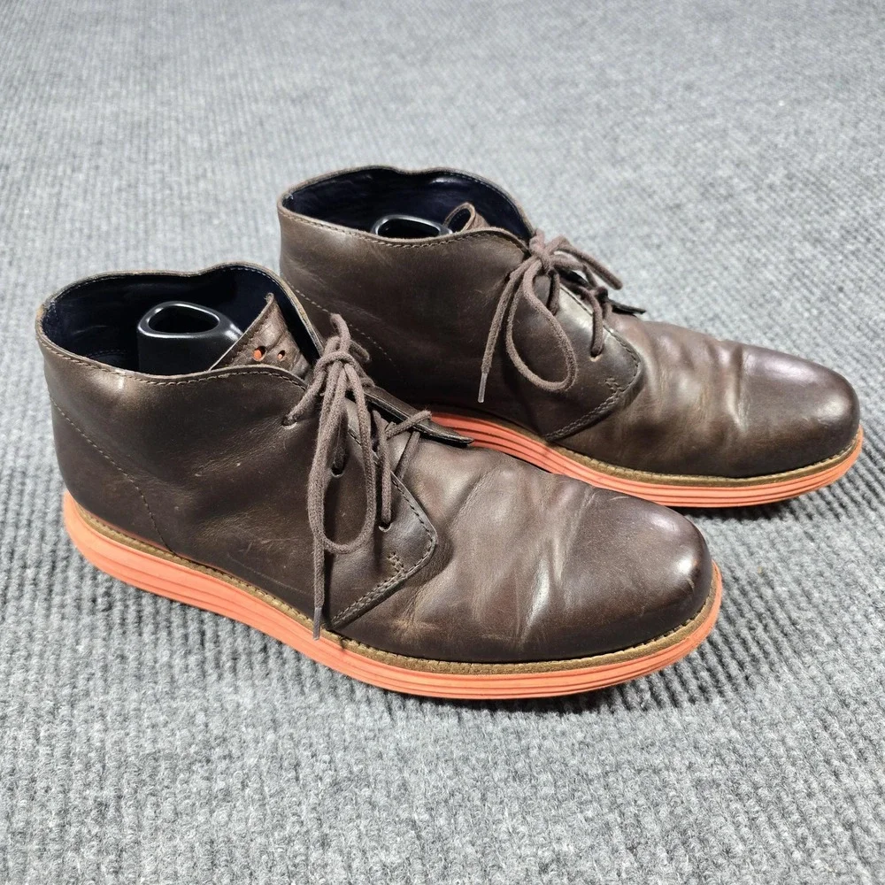 Cole Haan Lunargrand Shoes‎ Mens Size 10 Chukka Boots Wingtip Casual Leather